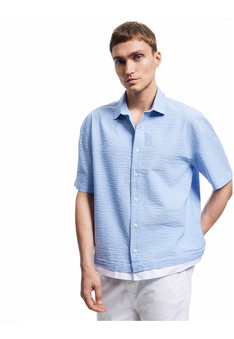 Camasa lejera texturata cu dungi