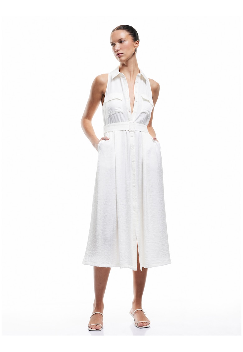 Rochie fara maneci cu buzunare laterale