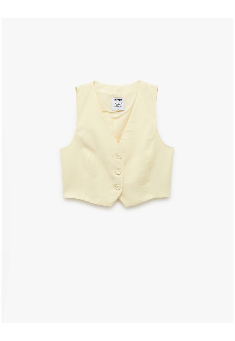 Vesta crop cu decolteu in V