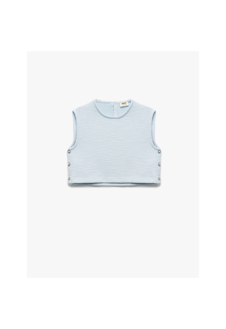 Bluza din amestec de bumbac fara maneci