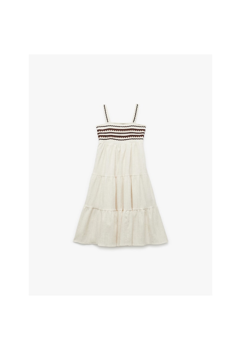 Rochie maxi evazata cu barete