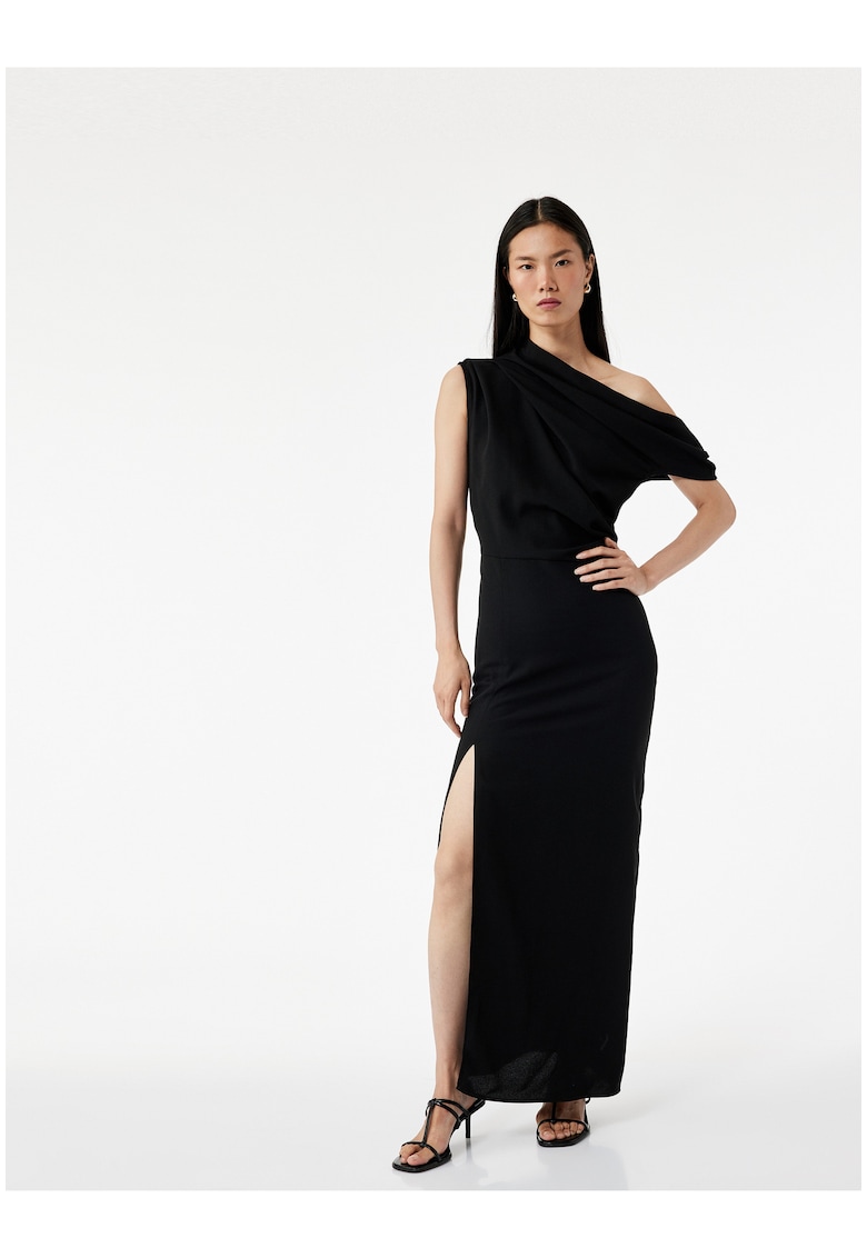 Rochie maxi cu decolteu pe un umar