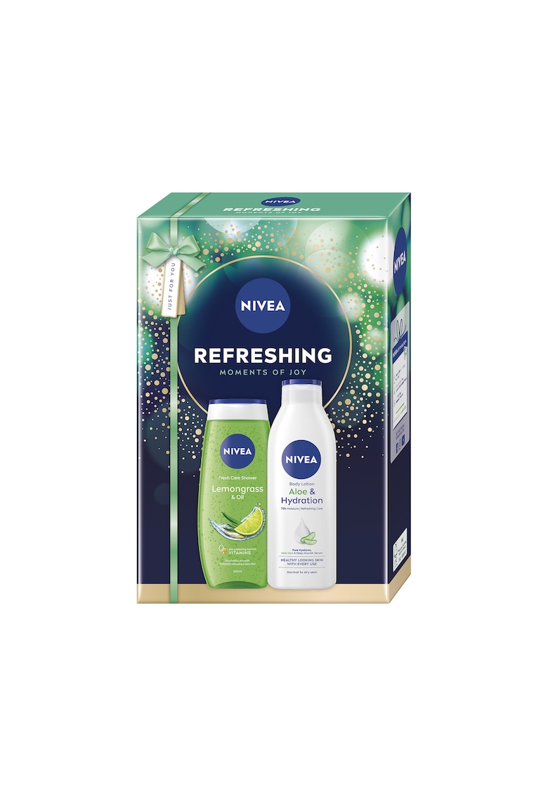 Set: Lapte de corp Aloe & Hydration 250 ml + Gel de dus NIVEA Lemongrass & Oil 250 ml