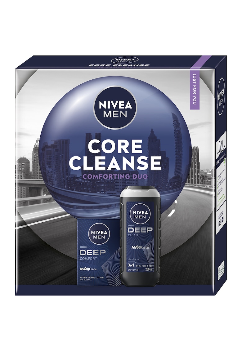 Set: Gel de dus Deep 250 ml + Lotiune dupa ras NIVEA MEN Deep 100 ml