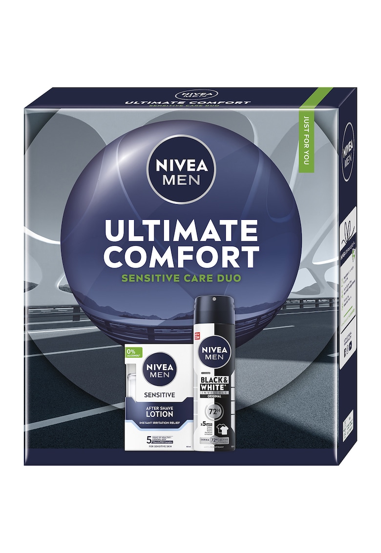 Set: Deodorant Invisible Black & White Power 150 ml + Lotiune dupa ras NIVEA pentru ten sensibil 100 ml
