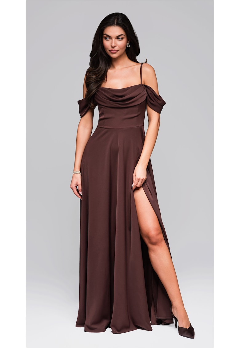 Rochie de seara maxi LA-OM-DLR038 - Negru