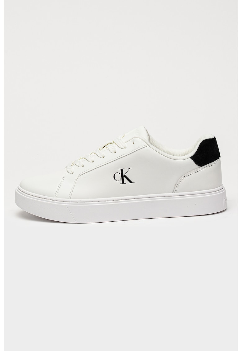 Pantofi sport din piele cu insertii din piele intoarsa