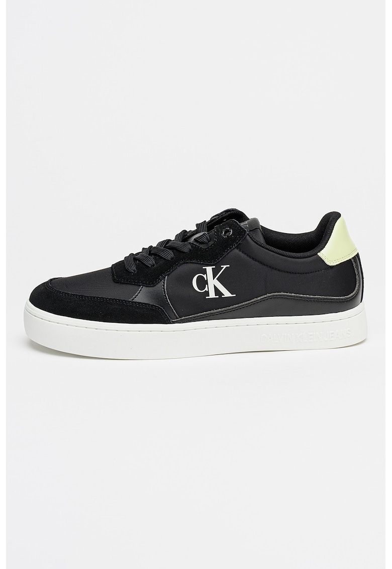 Pantofi sport low-cut de piele - Negru