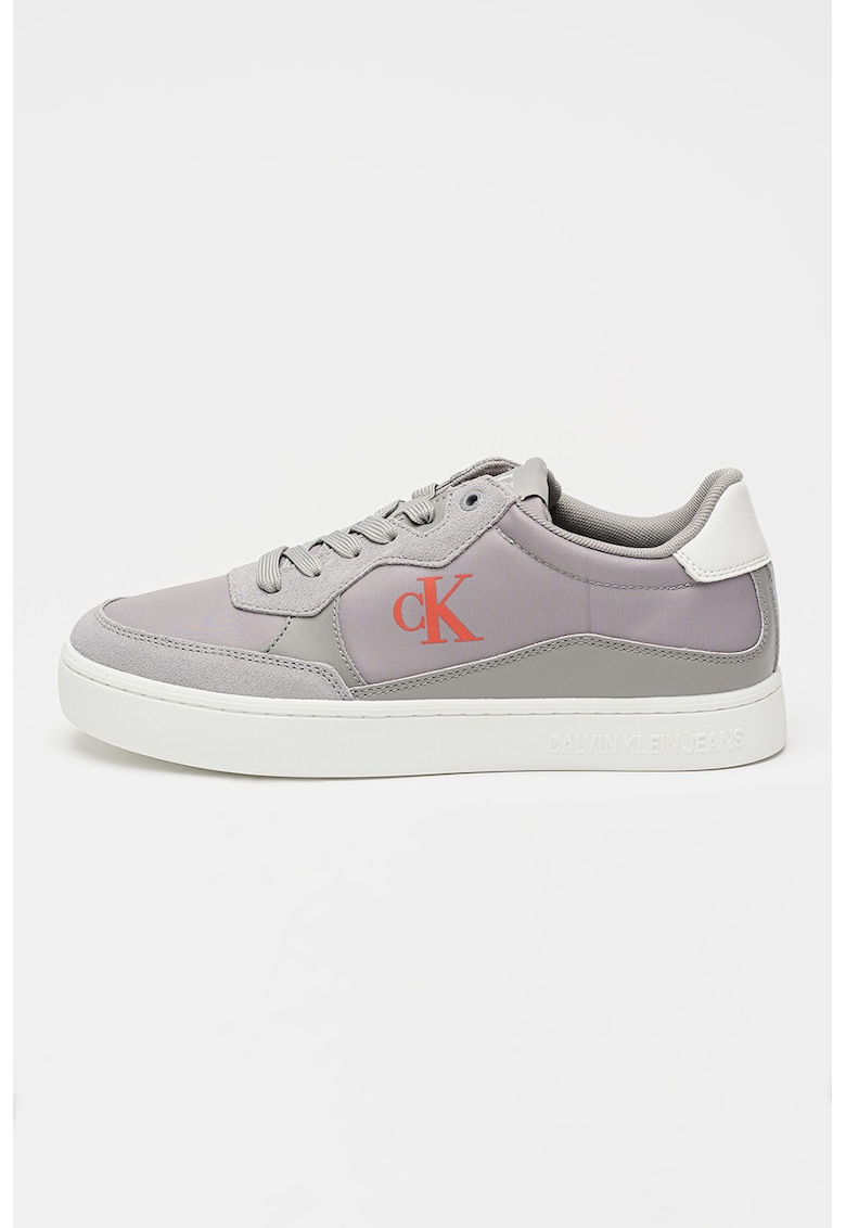Pantofi sport low-cut de piele - Gri
