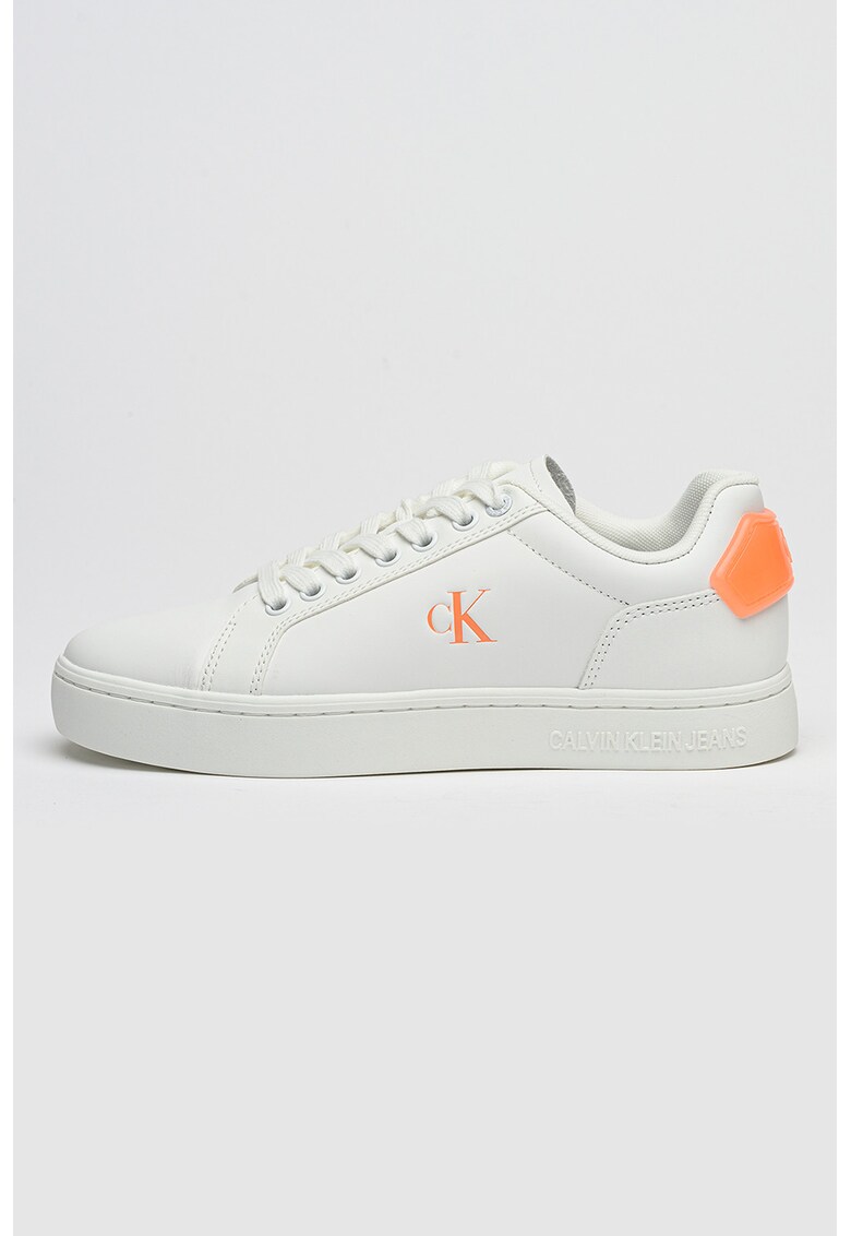 Pantofi sport de piele si piele ecologica cu logo