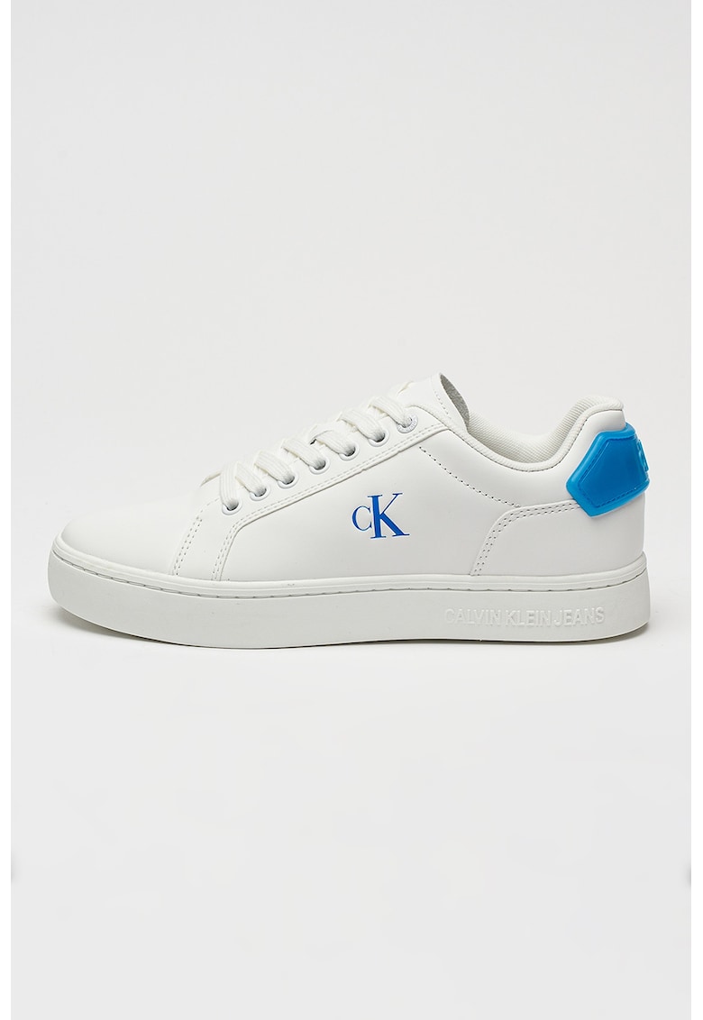 Pantofi sport de piele si piele ecologica cu logo