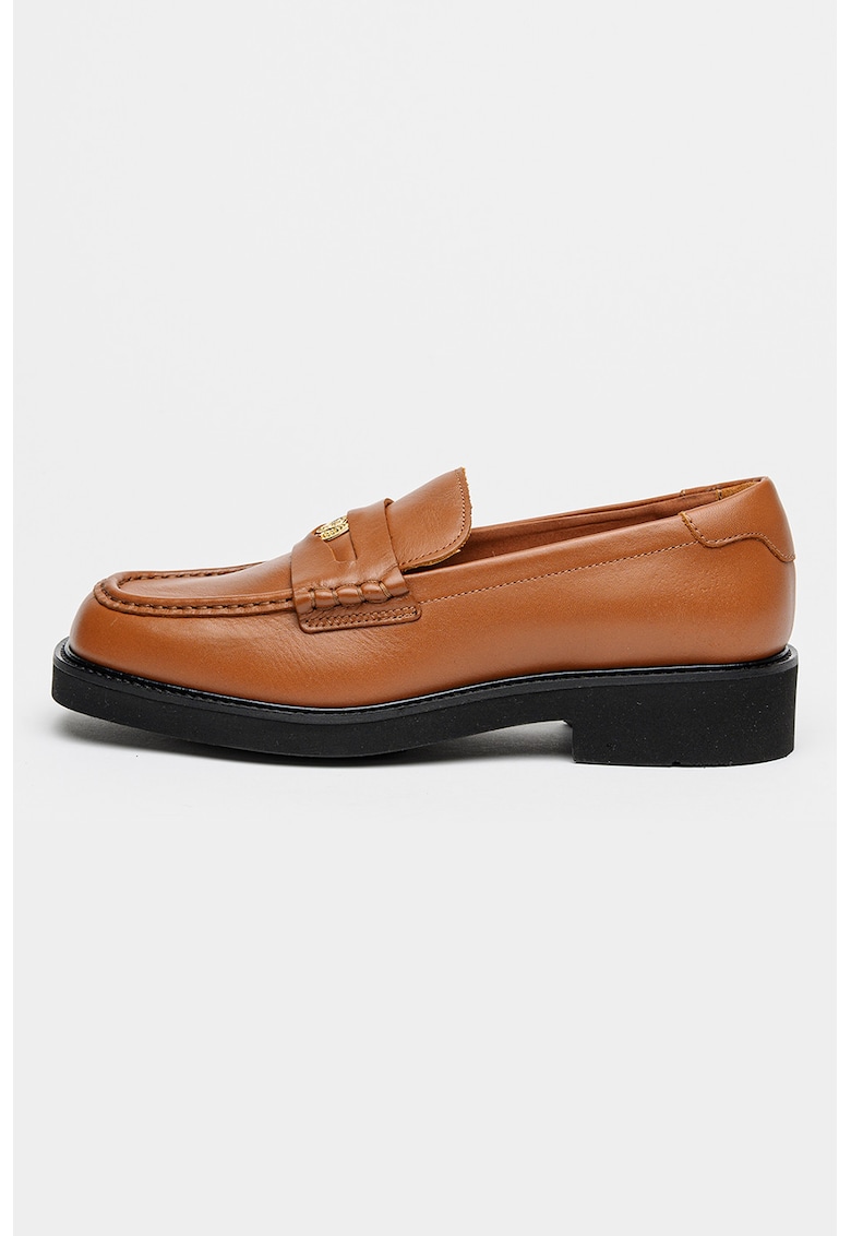 Pantofi loafer uni de piele