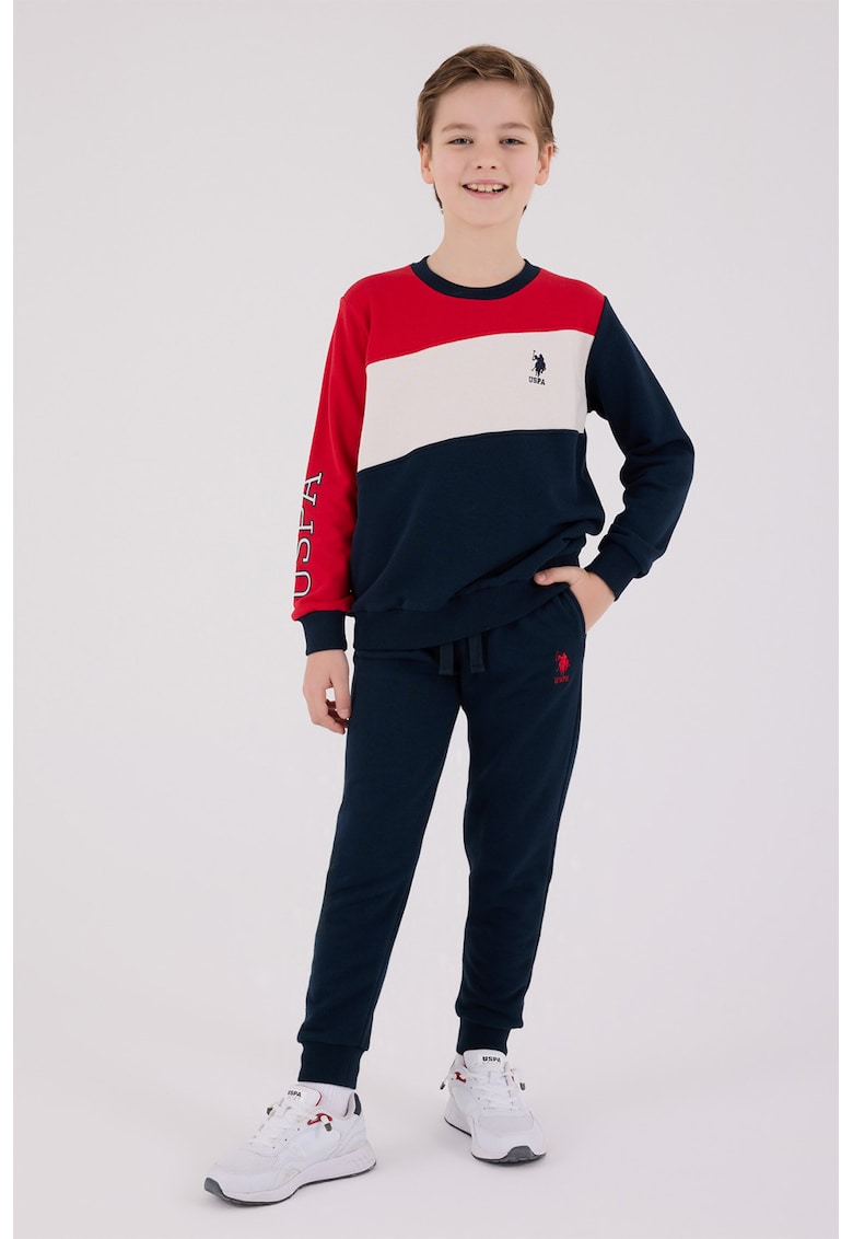 Trening din amestec de bumbac cu logo brodat