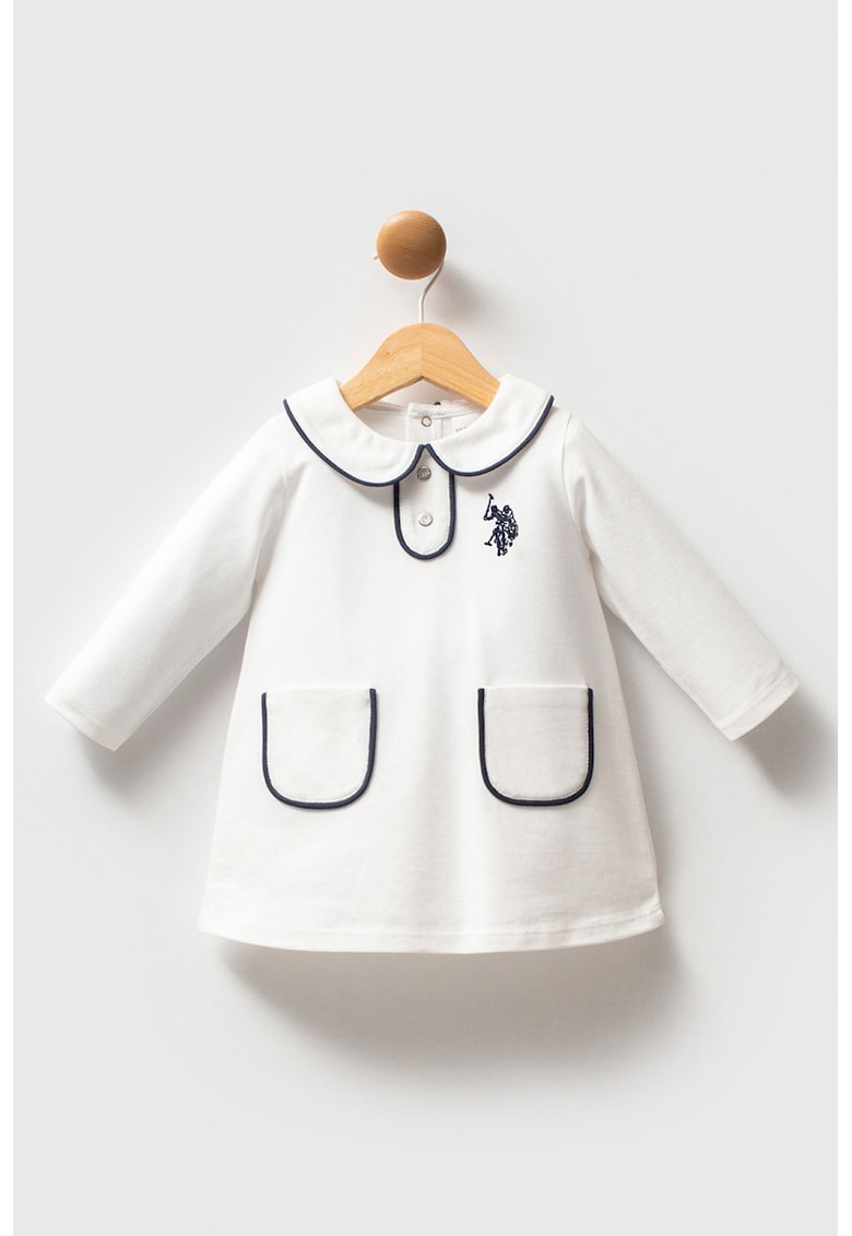 Rochie scurta de bumbac cu maneci lungi