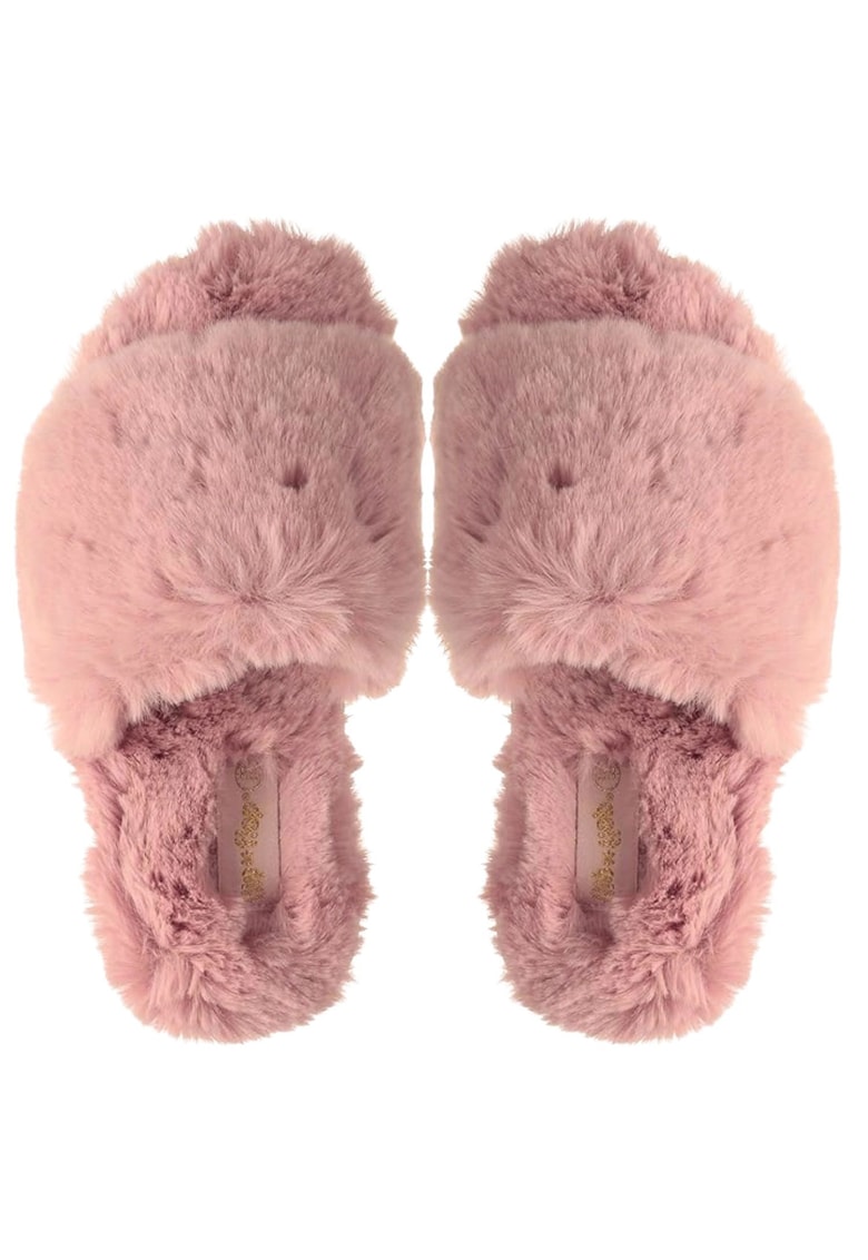 Papuci de dama Slide - caldurosi si confortabili - roz -