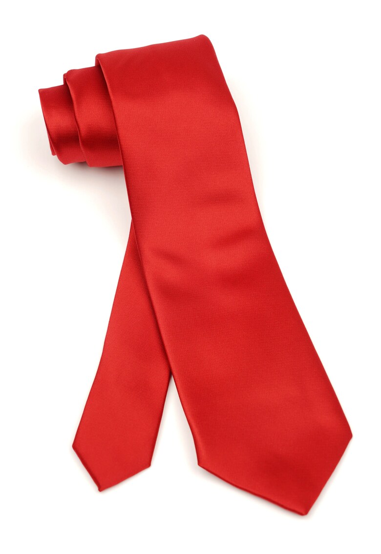 Cravata clasica uni in nuanta rosu intens