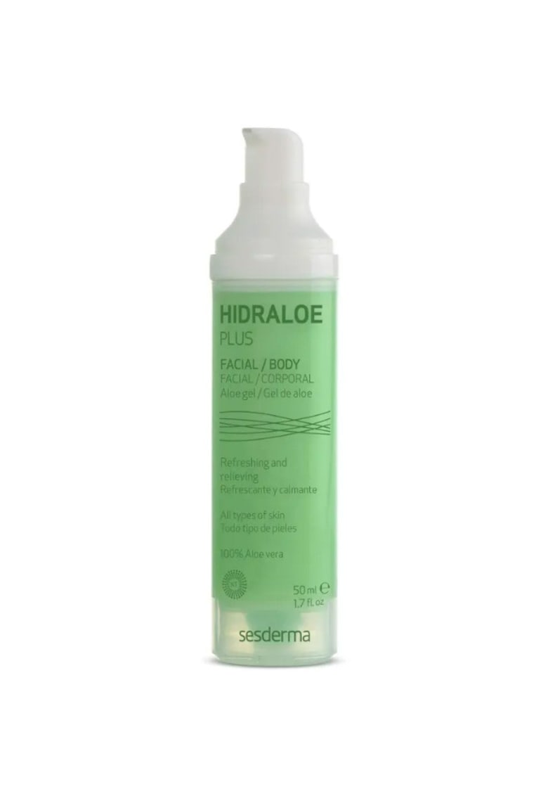 Gel cu aloe HIDRALOE - 100% Aloe Vera organica - hidrateaza rapid fara reziduuri - calmeaza arsurile solare si iritații - 50 ml