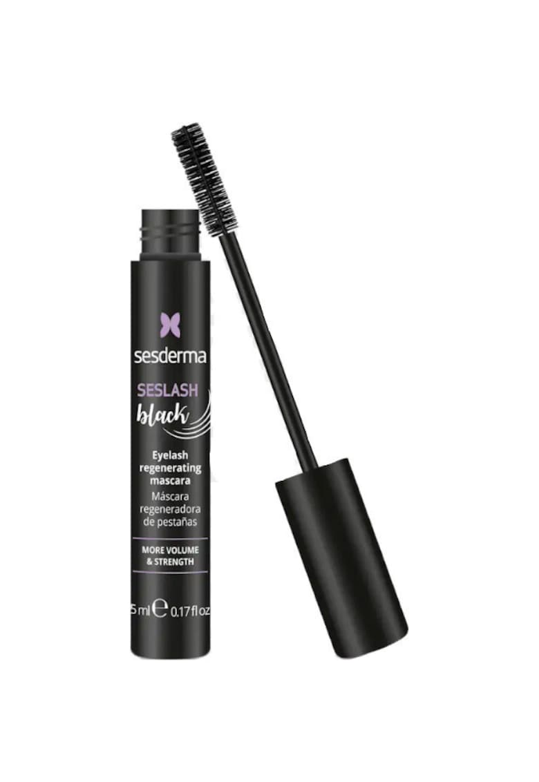 Mascara pentru regenerarea genelor  SESLASH Black - intarește și alungește genele - perie silicon flexibila pentru separare perfecta - ofera volum și hidratare - 5ml Mascara pentru regenerarea genelor  SESLASH Black - intarește și alungește genele - perie silicon flexibila pentru separare perfecta - ofera volum și hidratare - 5ml