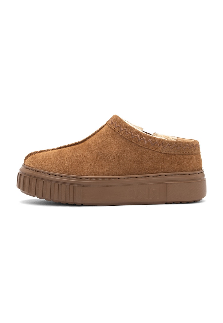 Ghete slip-on din piele intoarsa - Bej