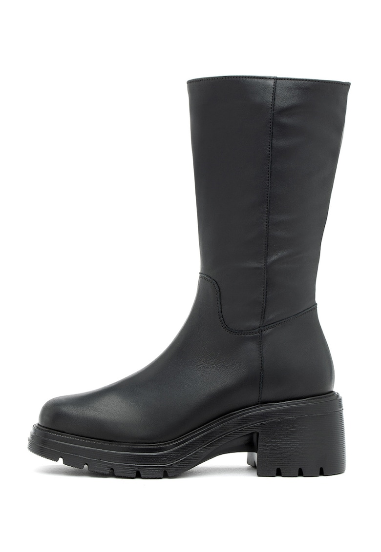 Cizme mid-calf din piele