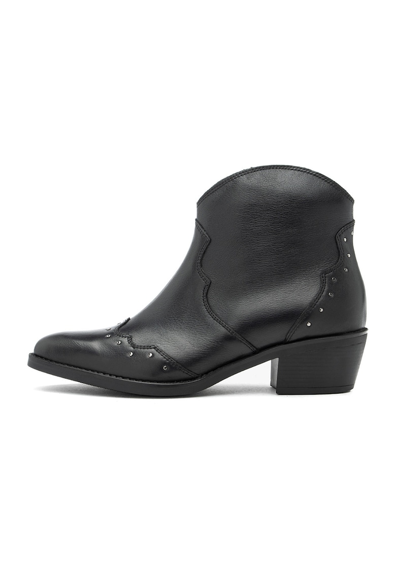 Botine cowboy din piele