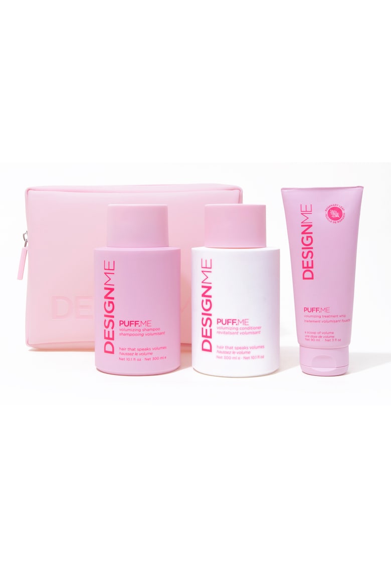 Set Volume: Samponm 300 ml + Balsam - 300 ml+ Tratament 90 ml + Geanta