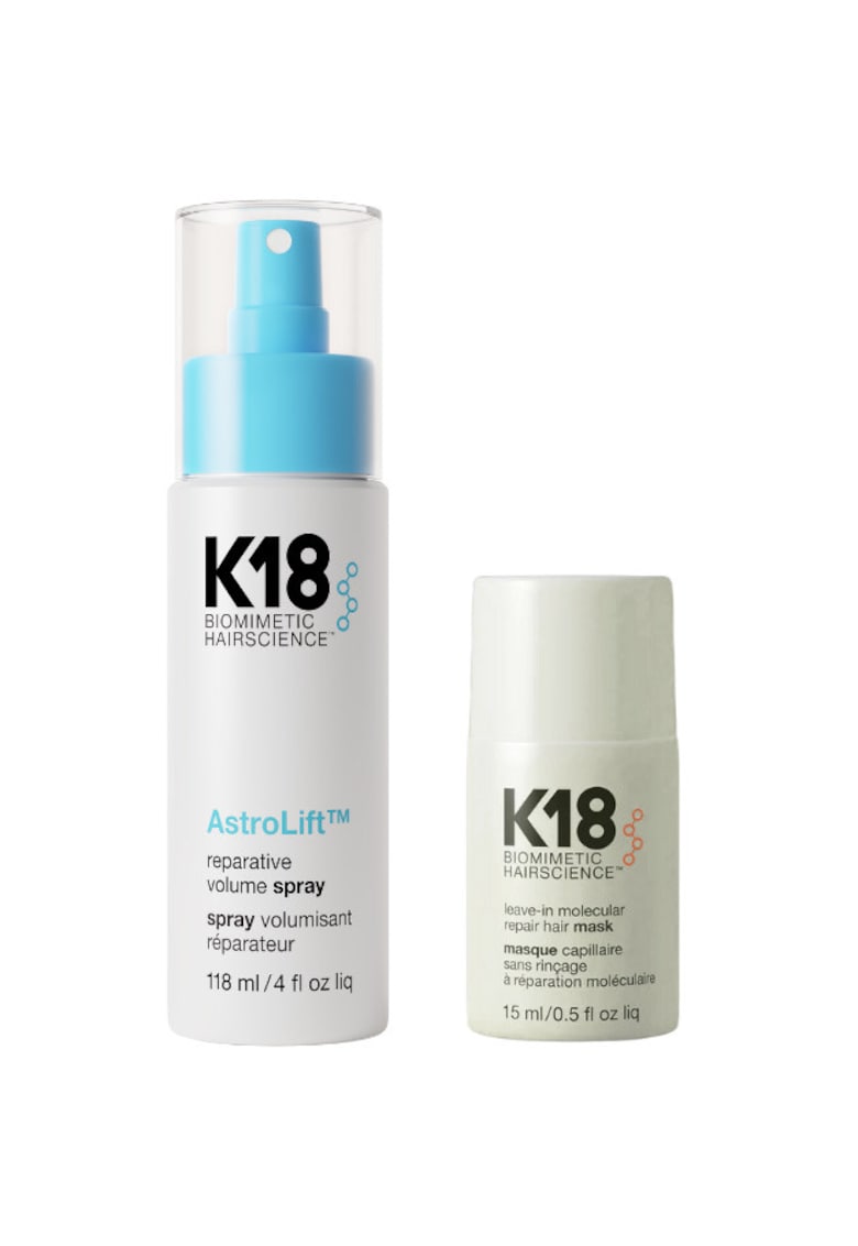Pachet : Spray reparator pentru volum AstroLift - 118 ml + Masca de par K18 Repair Leave-In - 15 ml