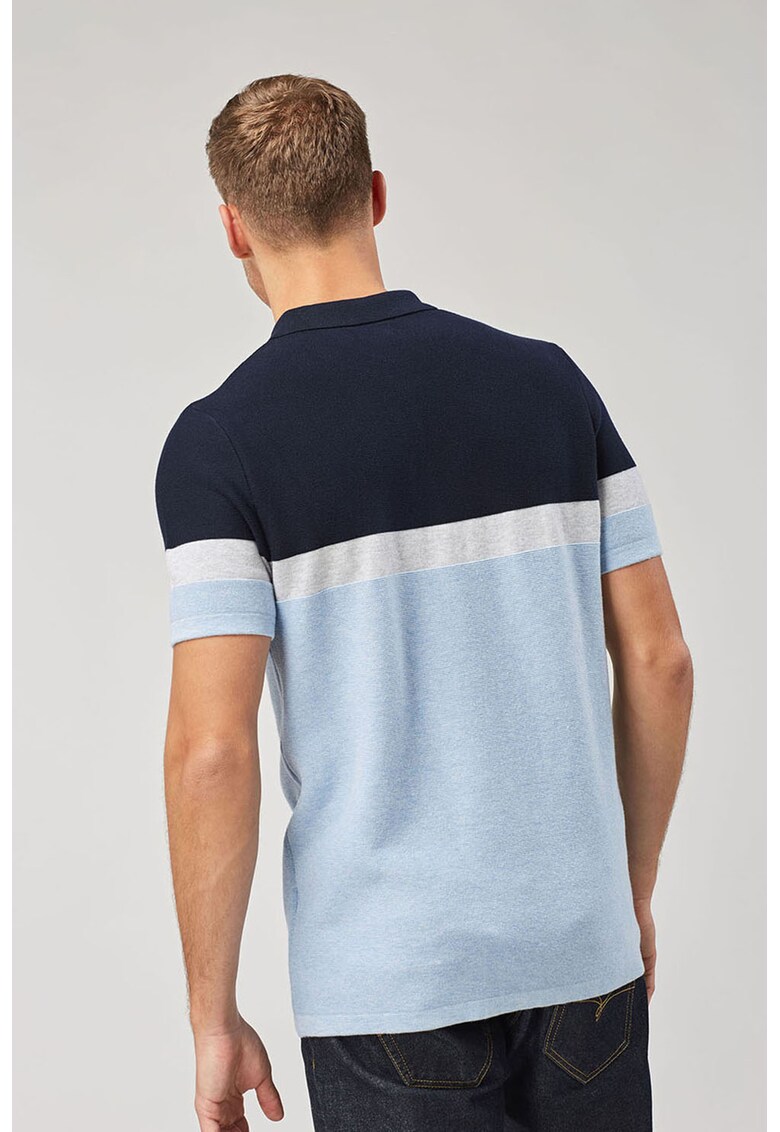 Tricou polo cu design colorblock