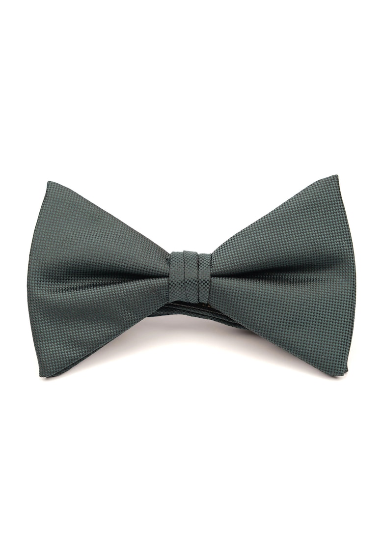 Papion pre-legat inchis cu textura micro-patrata din matase