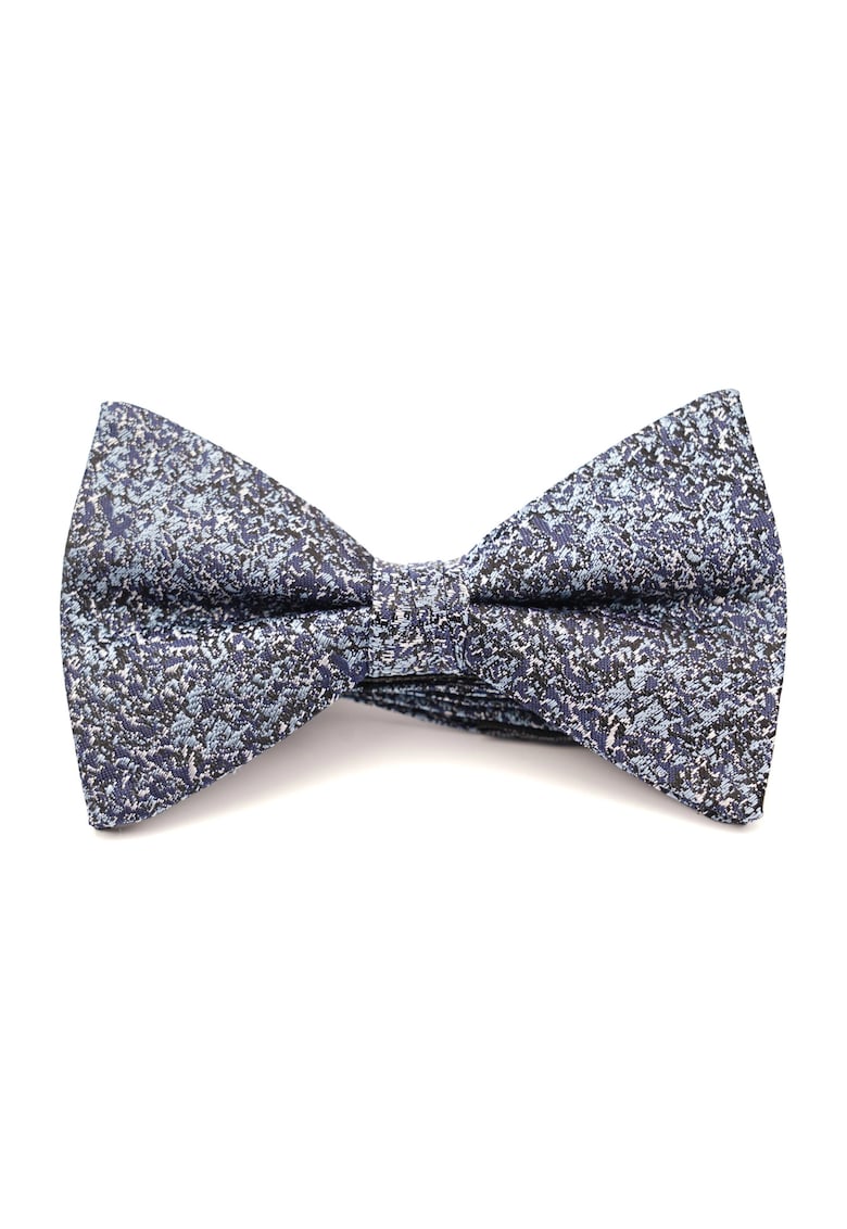 Papion pre-legat albastru cu model abstract din matase