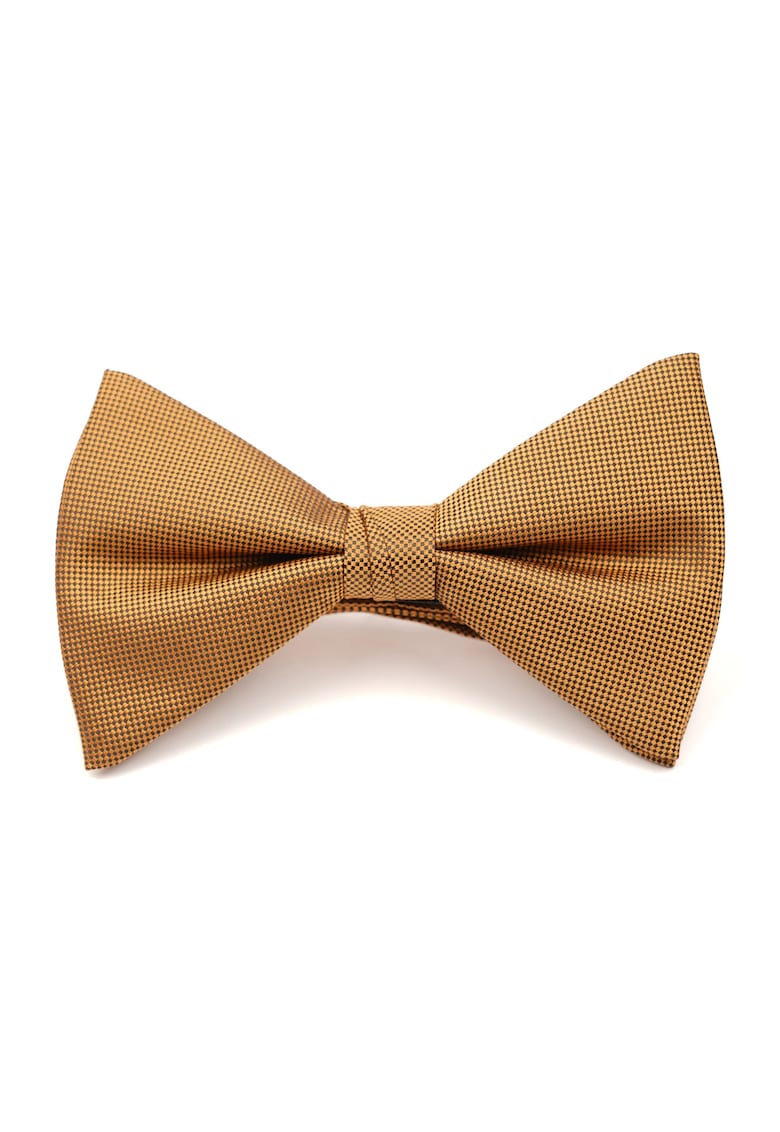 Papion pre-legat auriu cu textura micro-patrata din matase