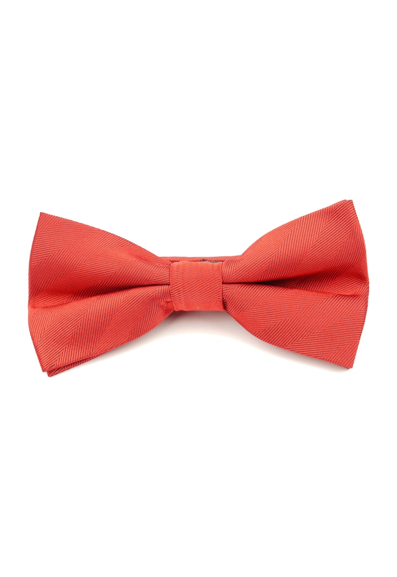 Papion rosu din matase cu textura discreta