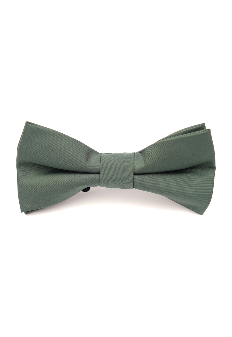 Papion verde inchis din matase – model clasic