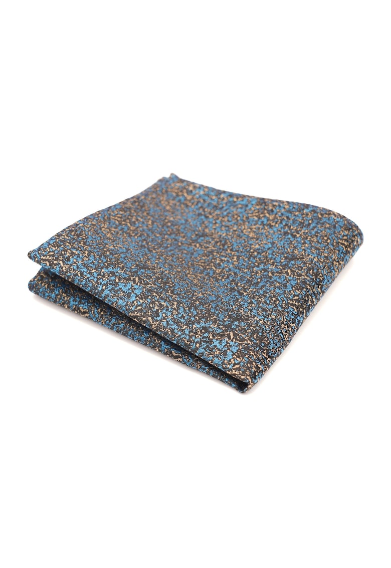 Batista de buzunar albastra cu imprimeu abstract