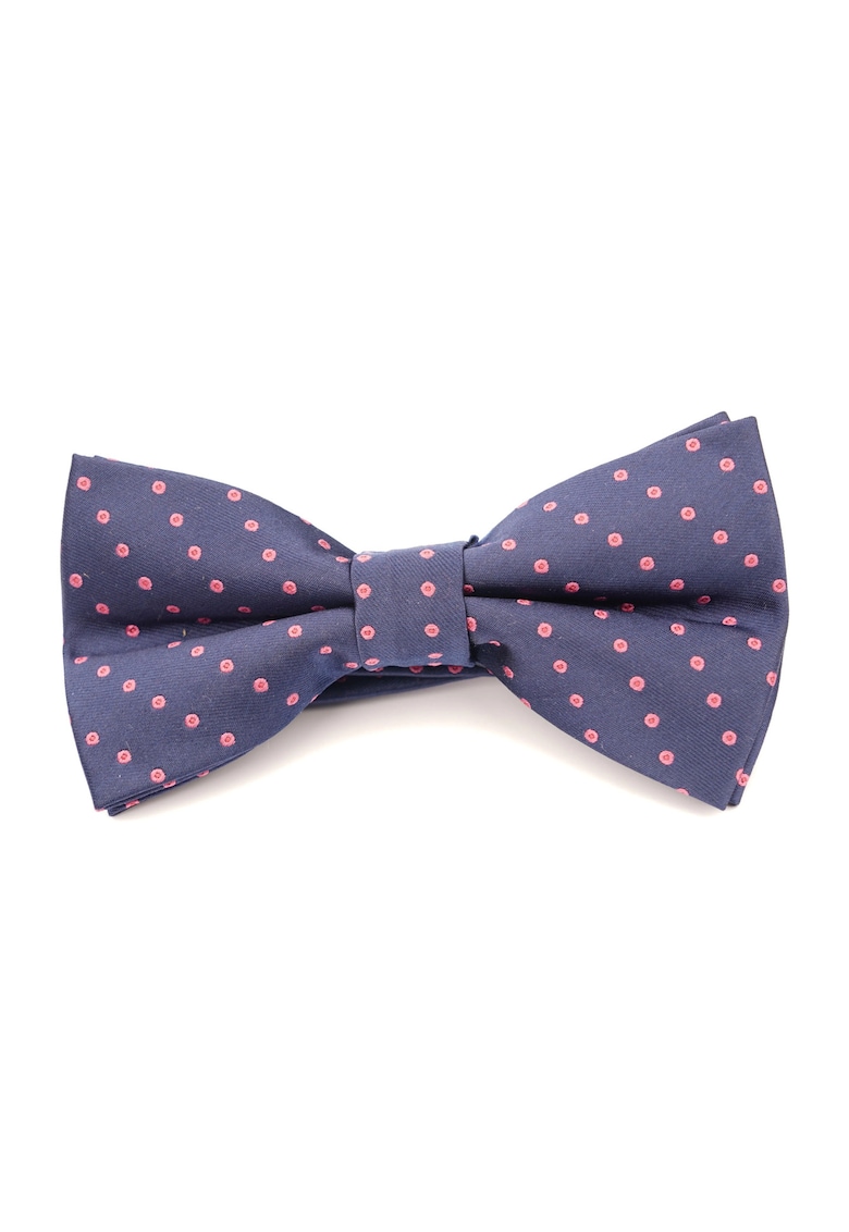 Papion albastru cu buline roz