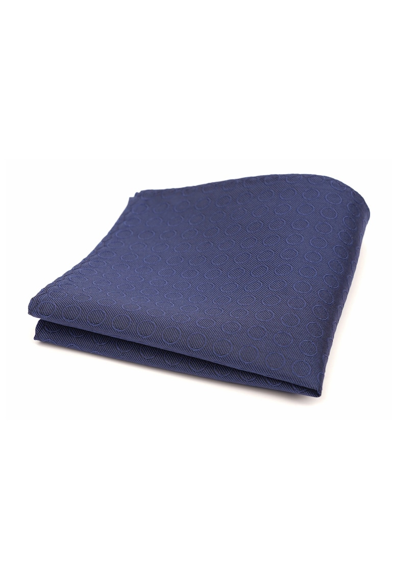 Batista de buzunar albastru deschis din matase naturala cu textura discreta