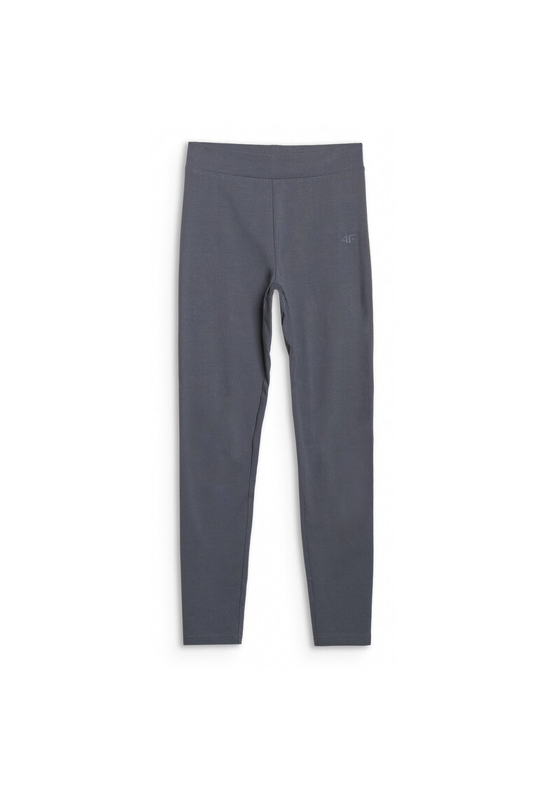 Colanti Sport Casual pentru Femei Talia Inalta - Slim Fit - Antracit - Bumbac-Elastan -