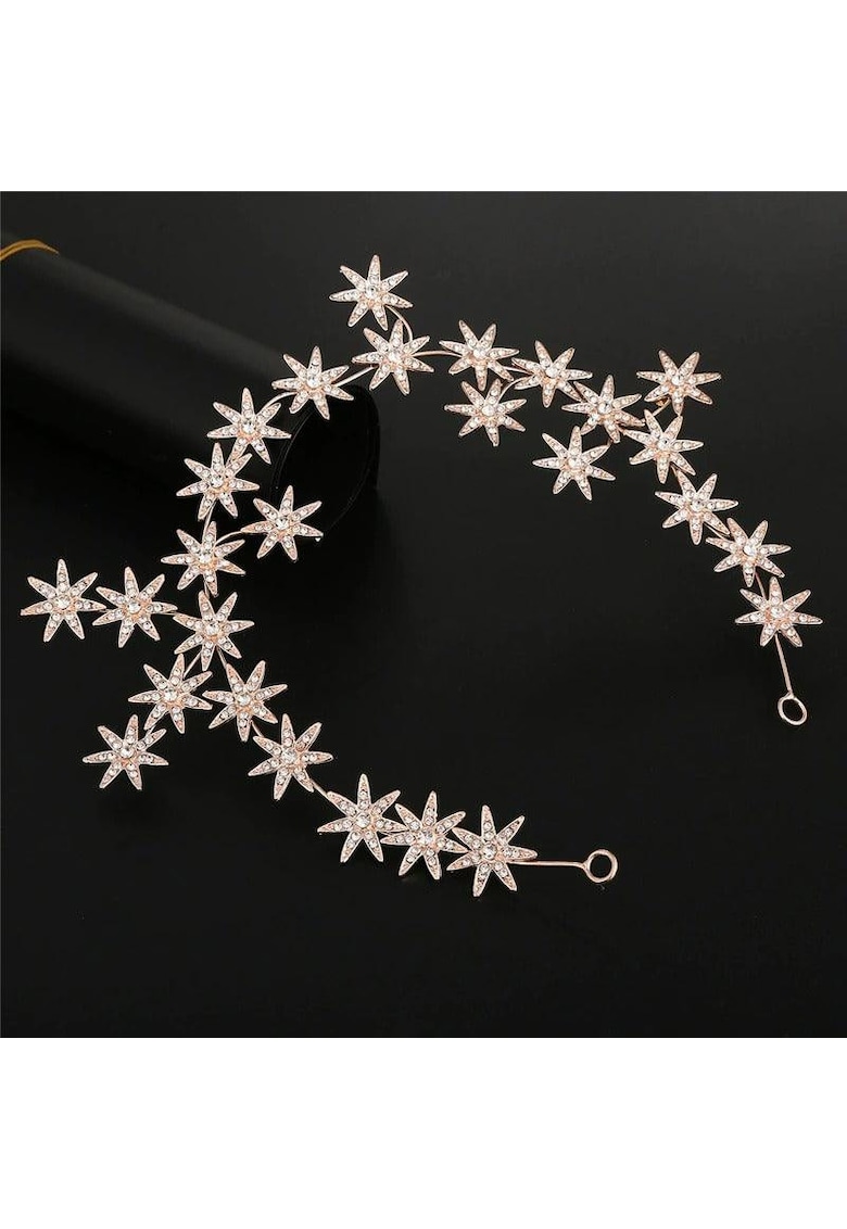 Coronita modelatoare - rose gold - cu stelute si pietre - Aniki C5 -