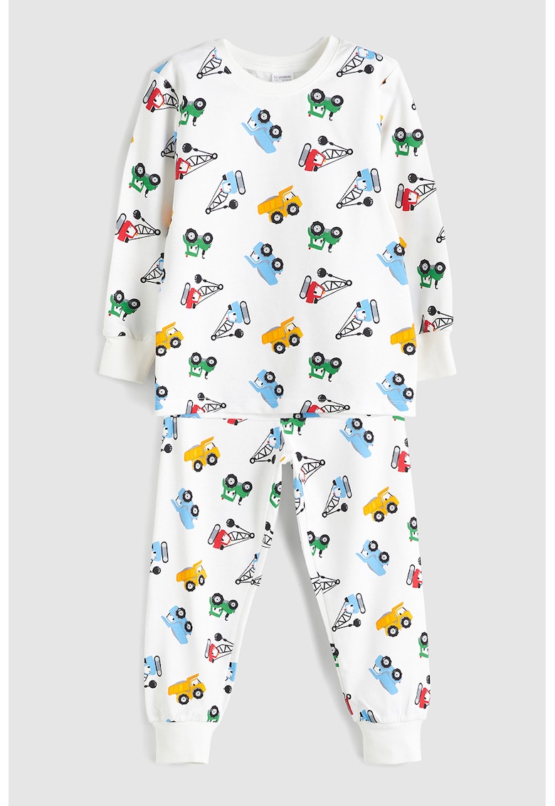 Pijama lunga din bumbac cu model