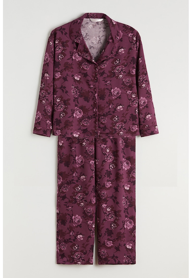 Pijama cu imprimeu floral