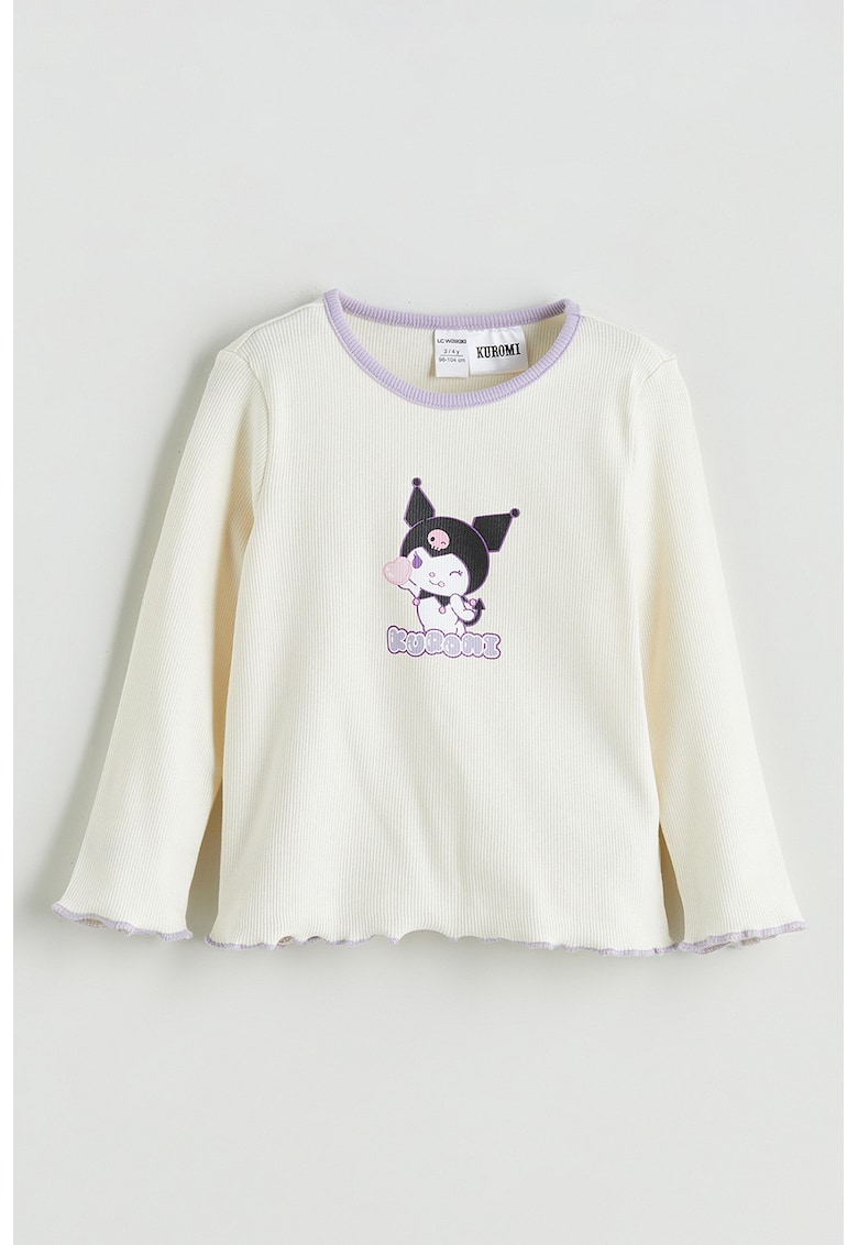 Bluza striata cu terminatii valurite