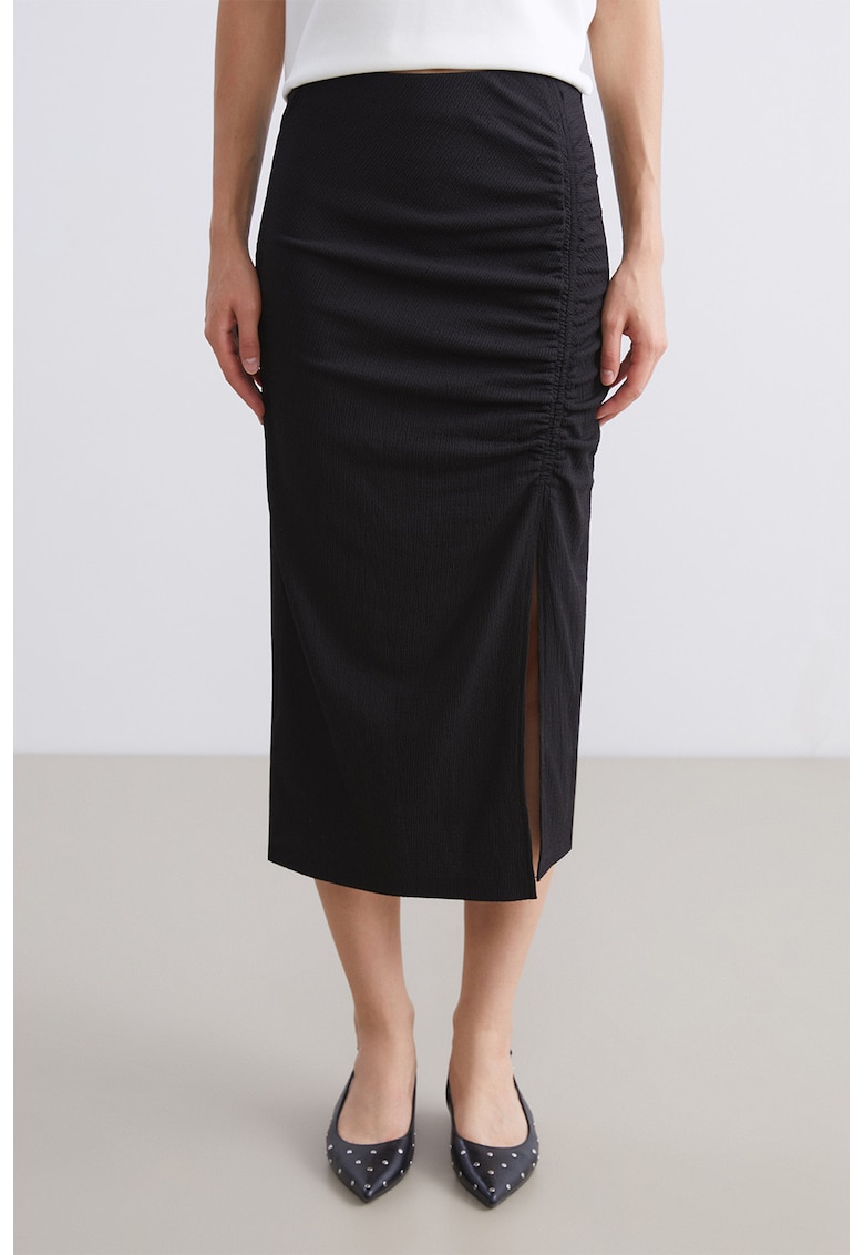 Fusta midi cu slit adanc