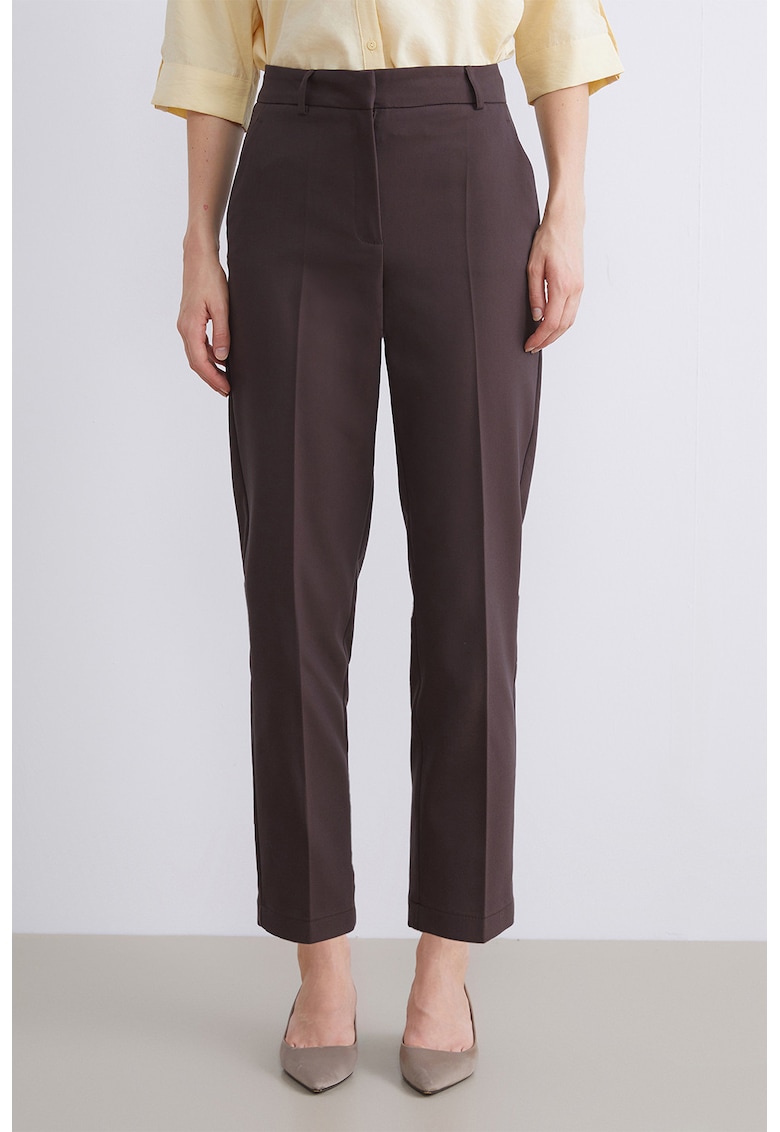 Pantaloni tigareta cu pliuri