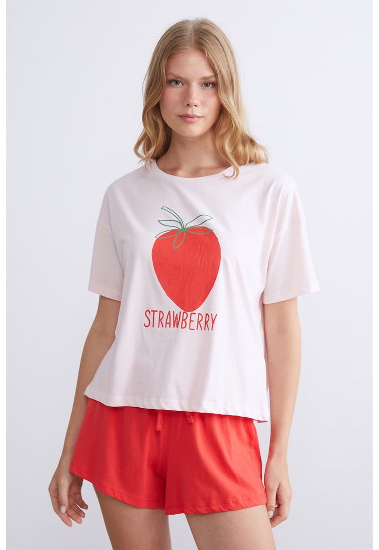 Pijama scurta lejera cu imprimeu