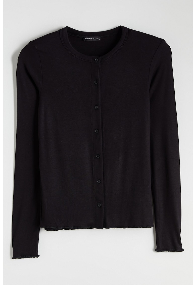 Cardigan cu nasturi si maneci lungi