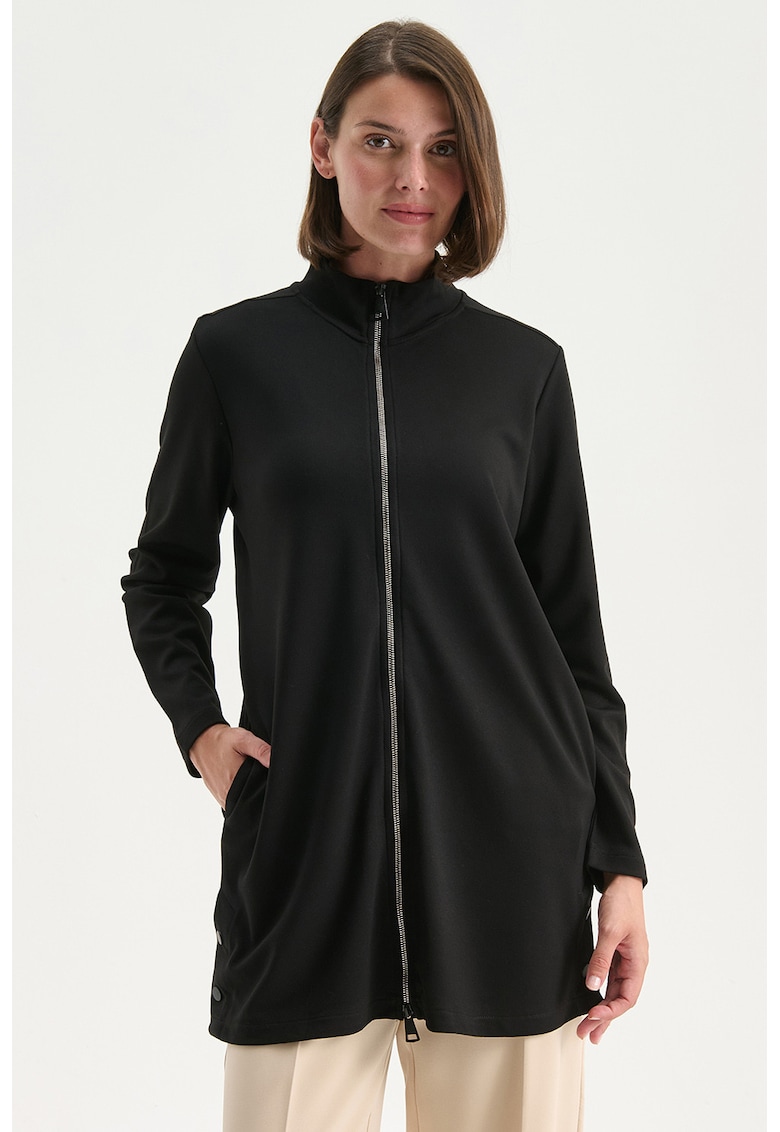 Jacheta cu fermoar si guler mediu