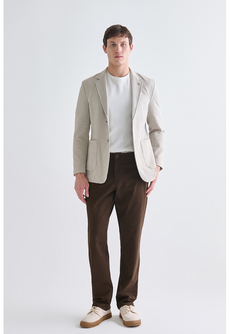 Pantaloni chino regular fit cu talie medie