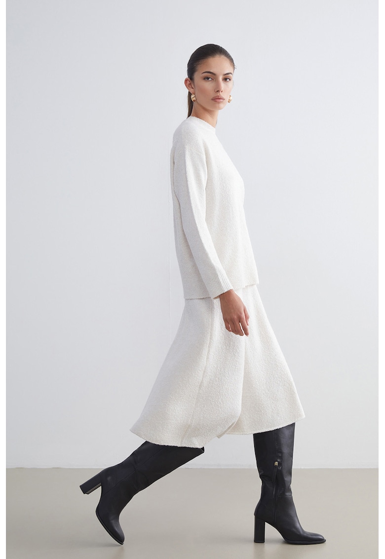 Fusta midi tricotata