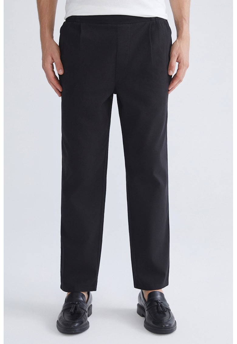 Pantaloni drepti din amestec de bumbac