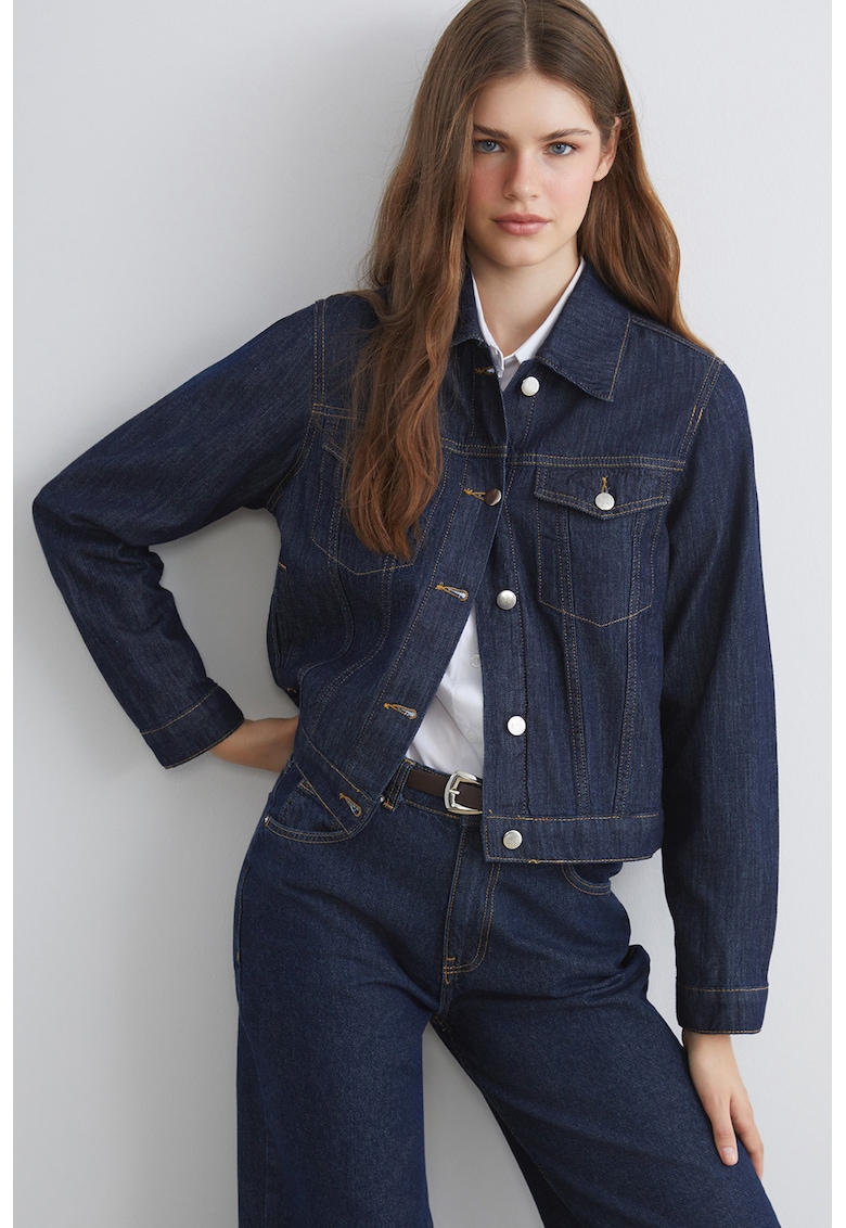 Jacheta de denim cu nasturi